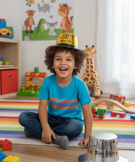 Happy New Year Metallic Party Hat (1-Pack)