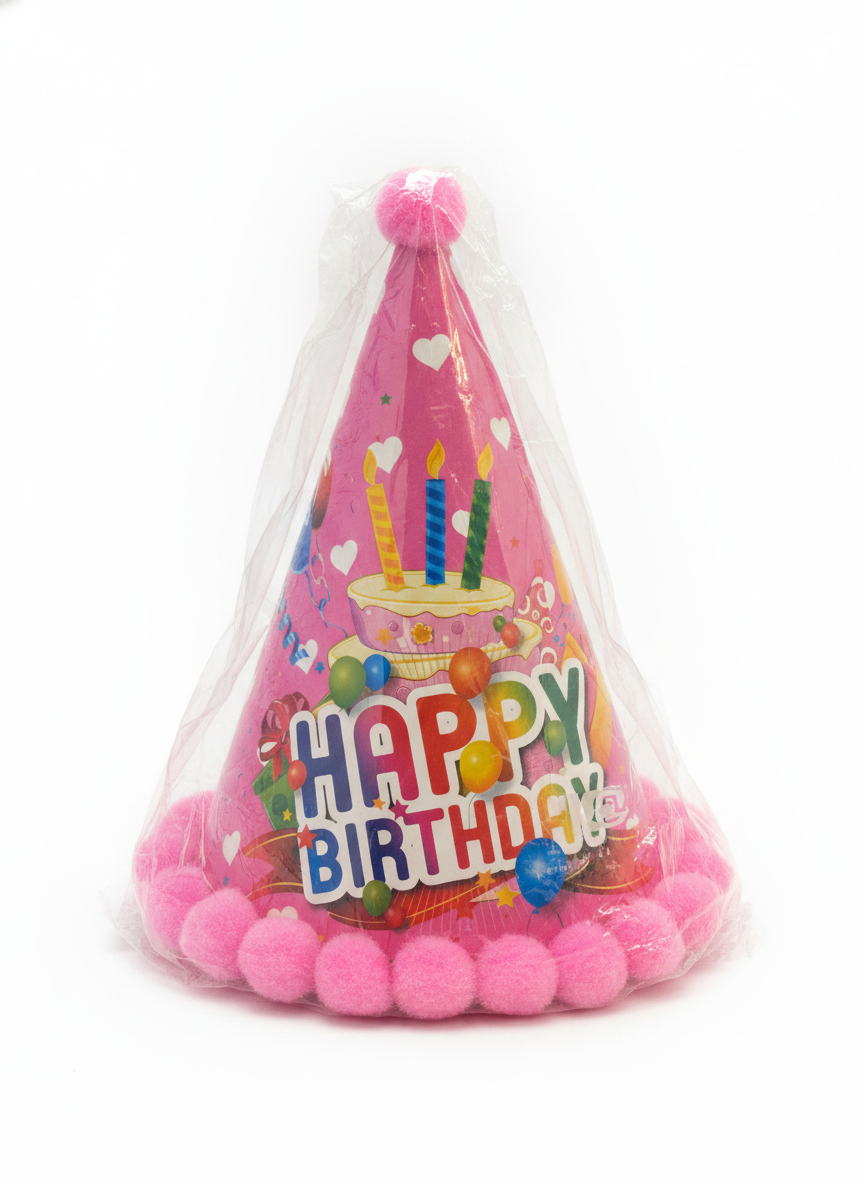 Happy Birthday Party Hat (Pink)