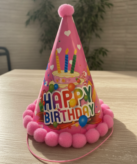 Happy Birthday Party Hat (Pink)