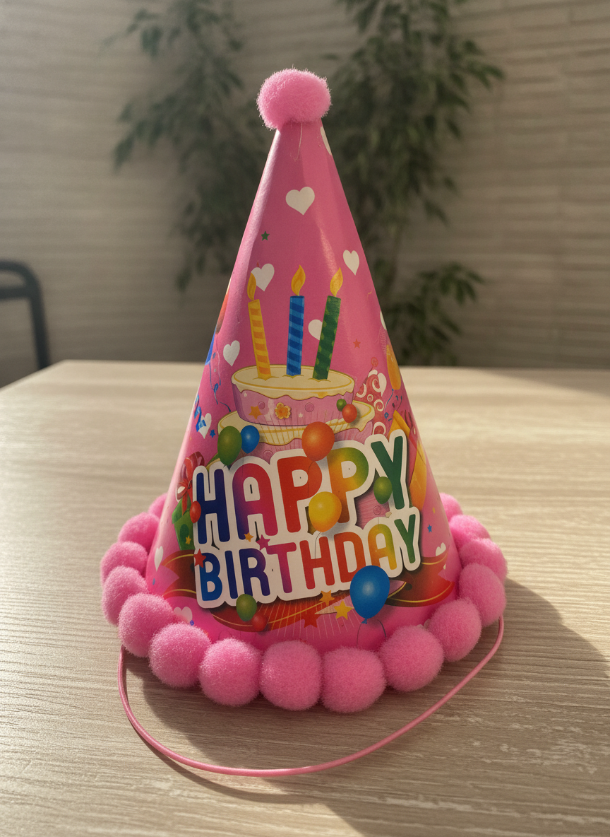 Happy Birthday Party Hat (Pink)