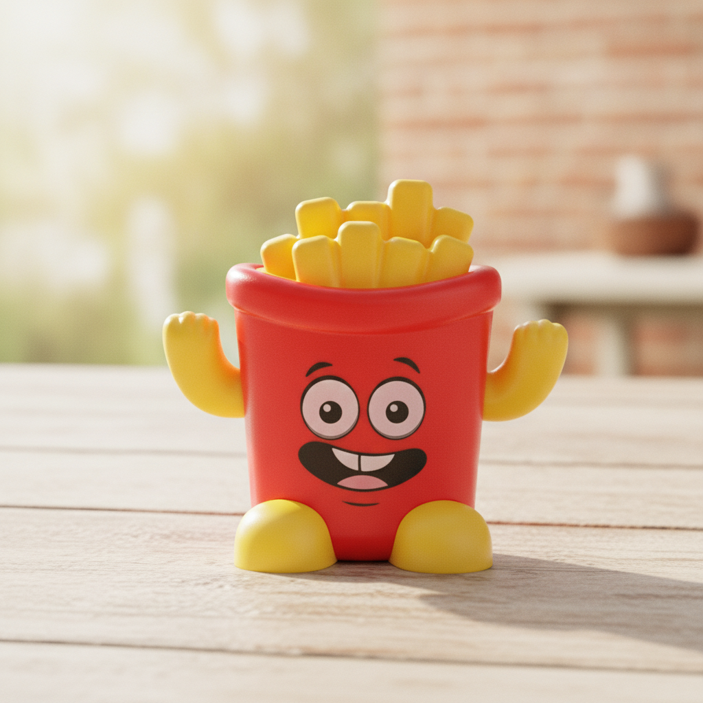 Happy French Fry Character Toy
