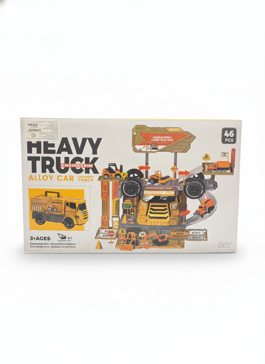 Heavy Truck Engineering Alloy Car Track Building Set
