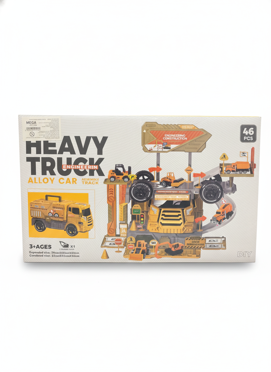 Heavy Truck Engineering Alloy Car Track Building Set