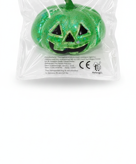 Hefengcl - Halloween Pumpkin Squeeze Toy - Glittery Pumpkin-Shaped Sensory And Interactive Toy