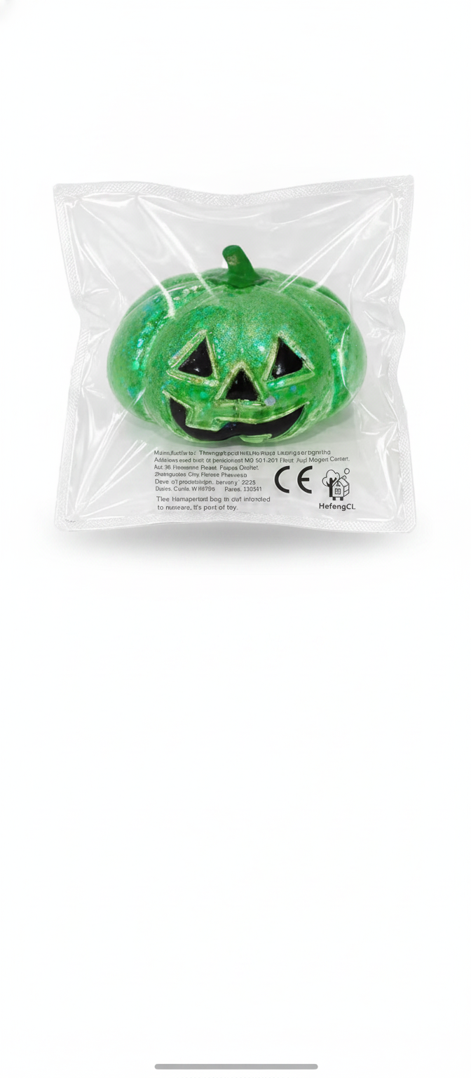Hefengcl - Halloween Pumpkin Squeeze Toy - Glittery Pumpkin-Shaped Sensory And Interactive Toy