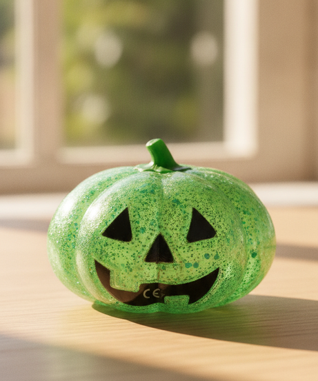 Hefengcl - Halloween Pumpkin Squeeze Toy - Glittery Pumpkin-Shaped Sensory And Interactive Toy