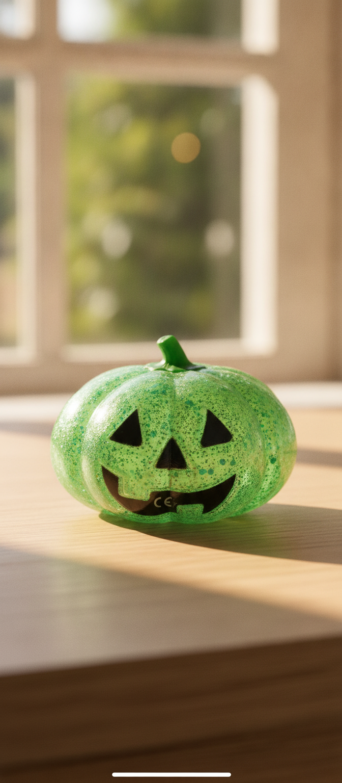 Hefengcl - Halloween Pumpkin Squeeze Toy - Glittery Pumpkin-Shaped Sensory And Interactive Toy
