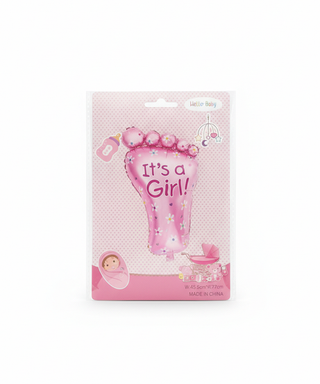 Hello Baby It's a Girl! Baby Foot Foil Balloon
