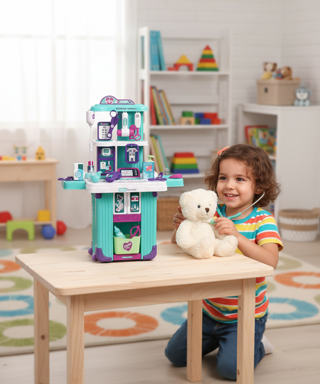 Hello Doctor Real Action Play Set - 3-in-1 Medical Trolley