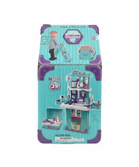 Hello Doctor Real Action Play Set - 3-in-1 Medical Trolley