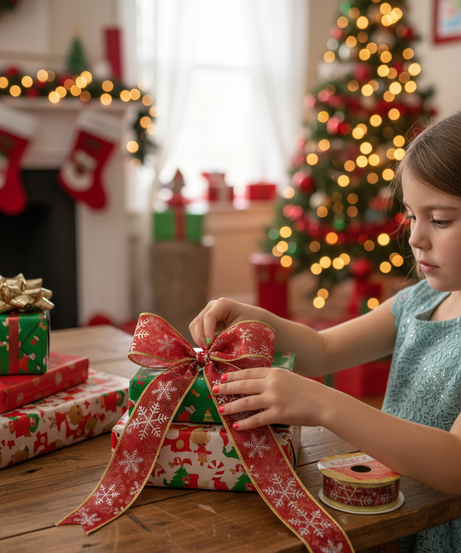 Holiday Snowflake Craft Ribbon