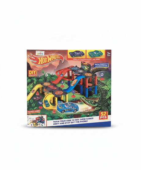 Hot Wheel DIY Assemble Race Track with Crocodile