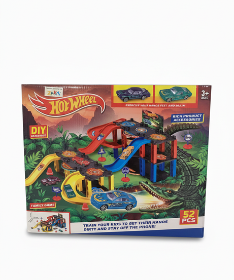 Hot Wheel DIY Assemble Race Track with Crocodile