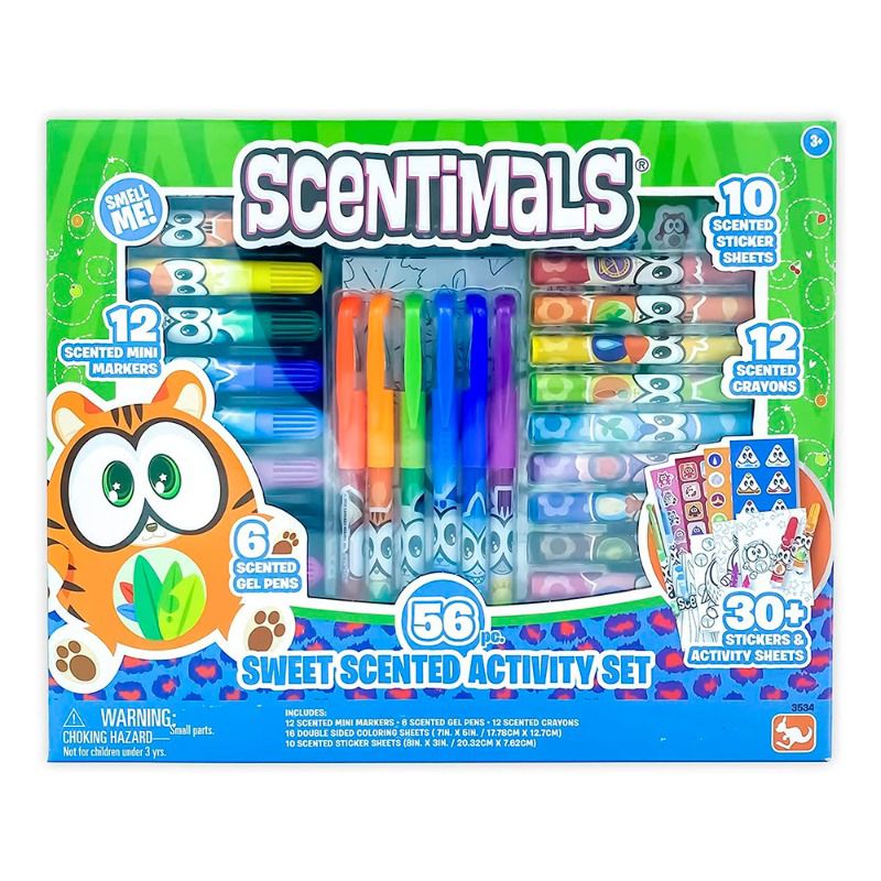 Scentimals Sweet Scented Activity Set 56 PCS 30+ Stickers And Activity Sheets