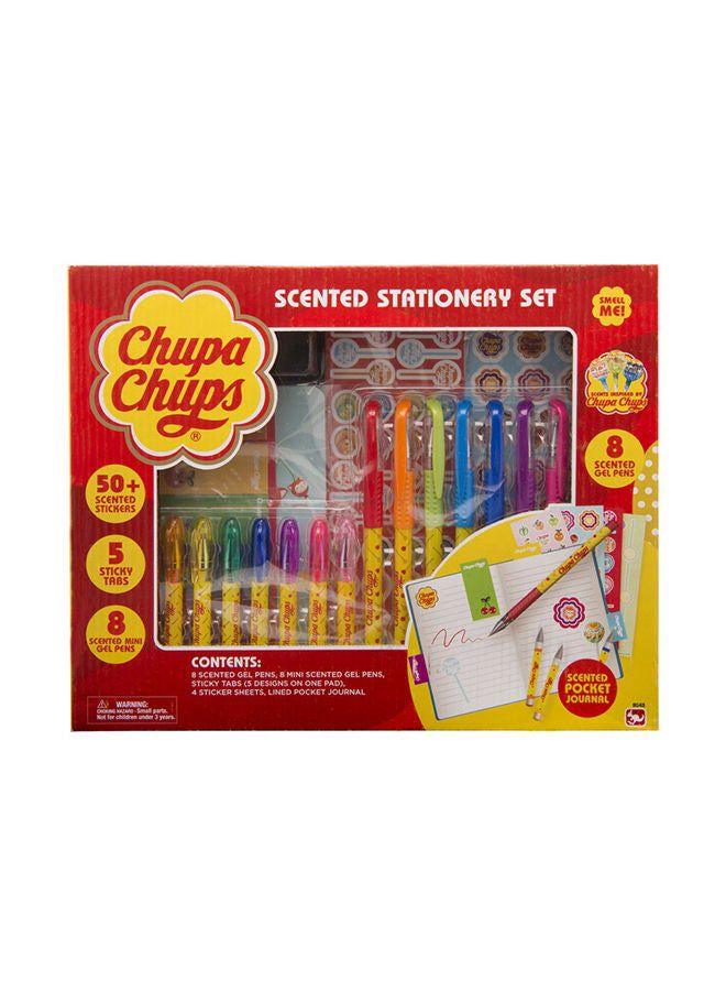 Chupa Chups Scented Stationery Set Sticker & Stencil Set 8 Scented Gel Pens