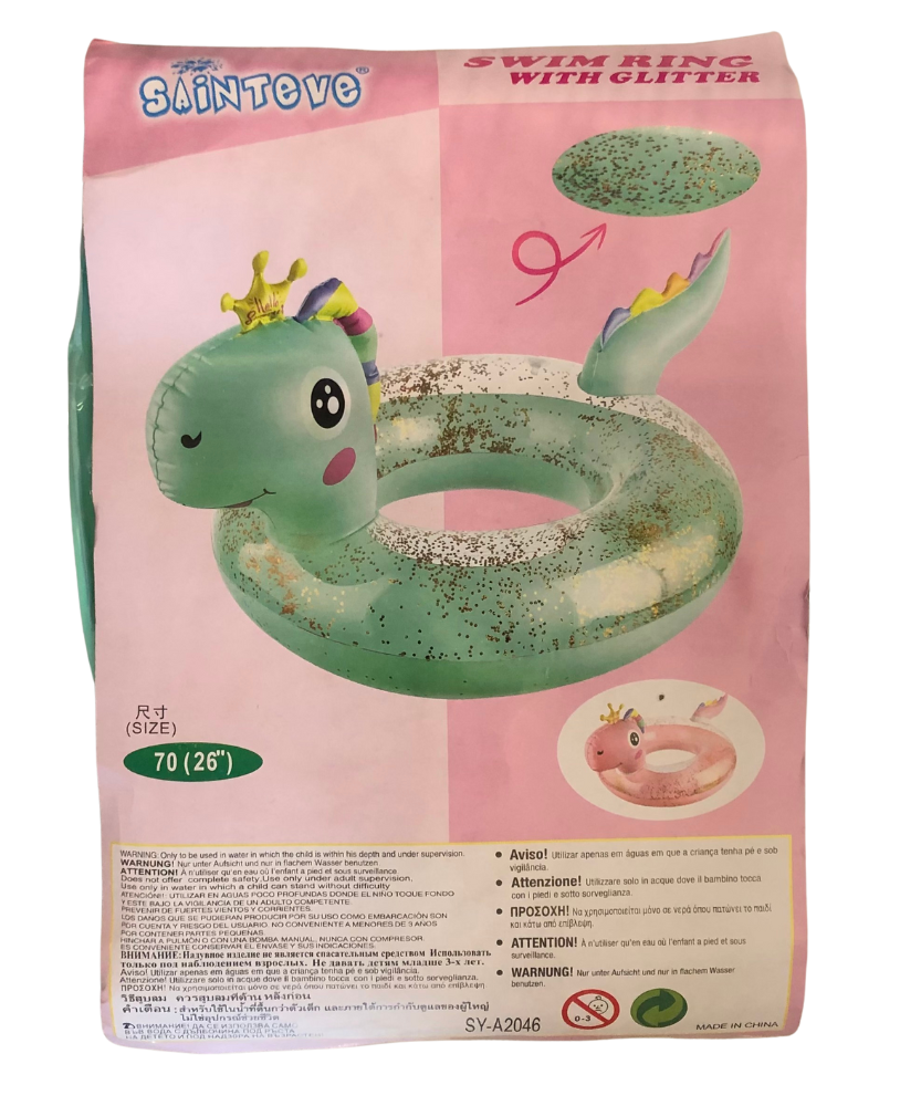 Unicorn Swim Ring with Glitter