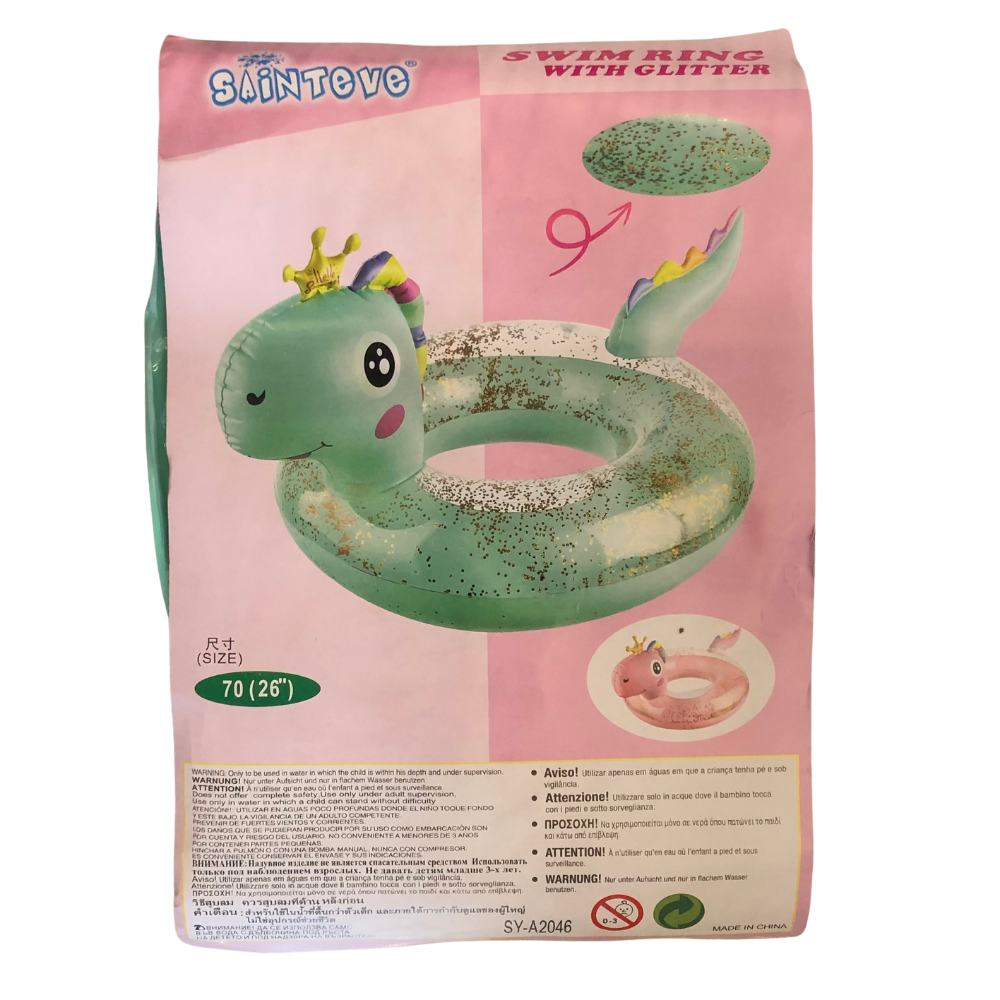 Unicorn Swim Ring with Glitter