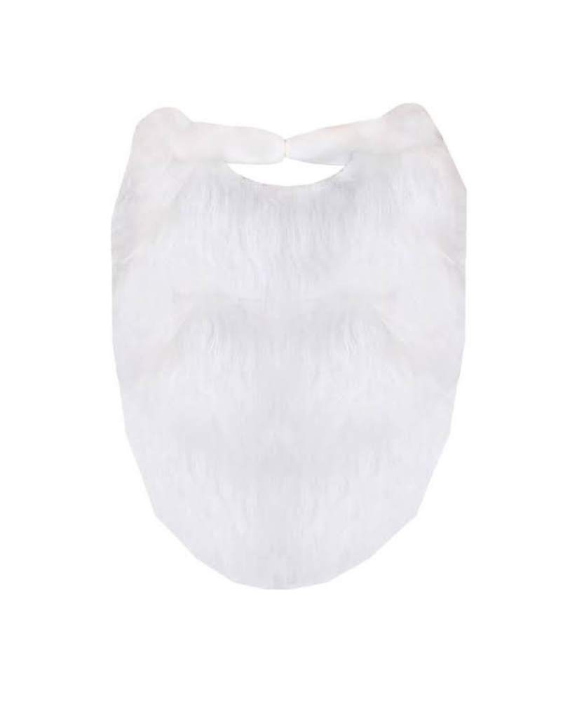 Deluxe White Faux Fur Costume Beard