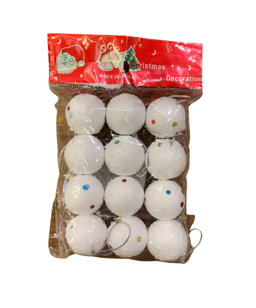 Christmas Snow Balls Tree Decoration