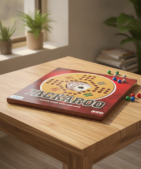 JACKAROO A Wooden Board with Card Game