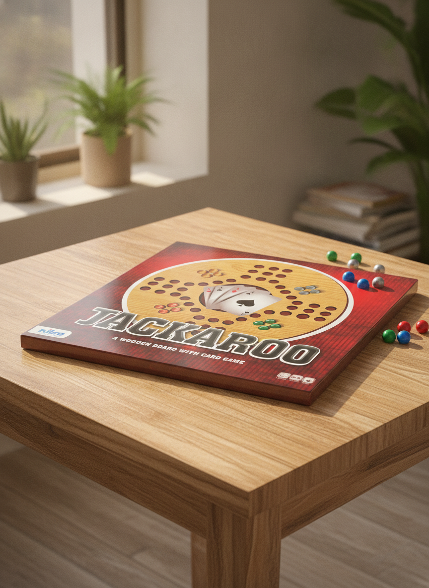 JACKAROO A Wooden Board with Card Game