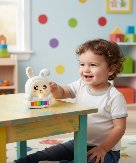 JDL Rabbit Musical Animal Piano - Early Education Toy