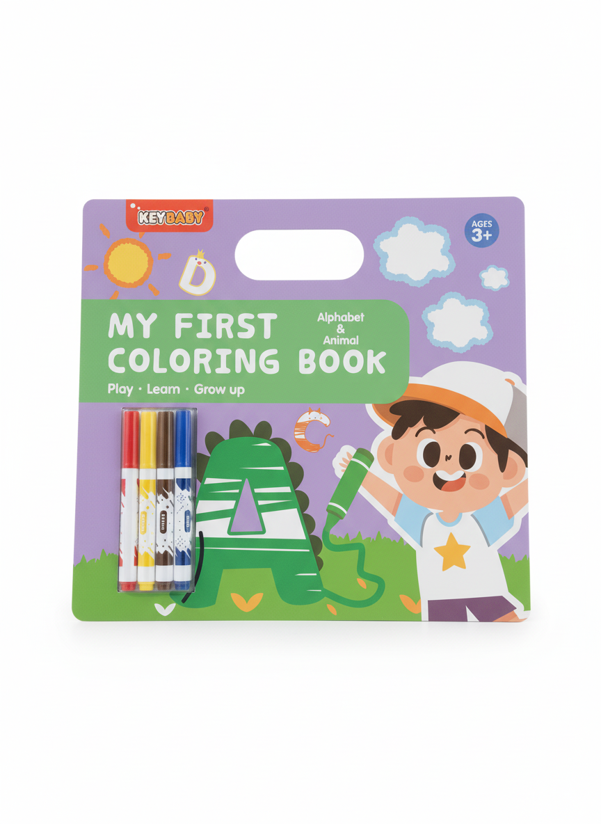 KEYBABY My First Coloring Book: Alphabet & Animal