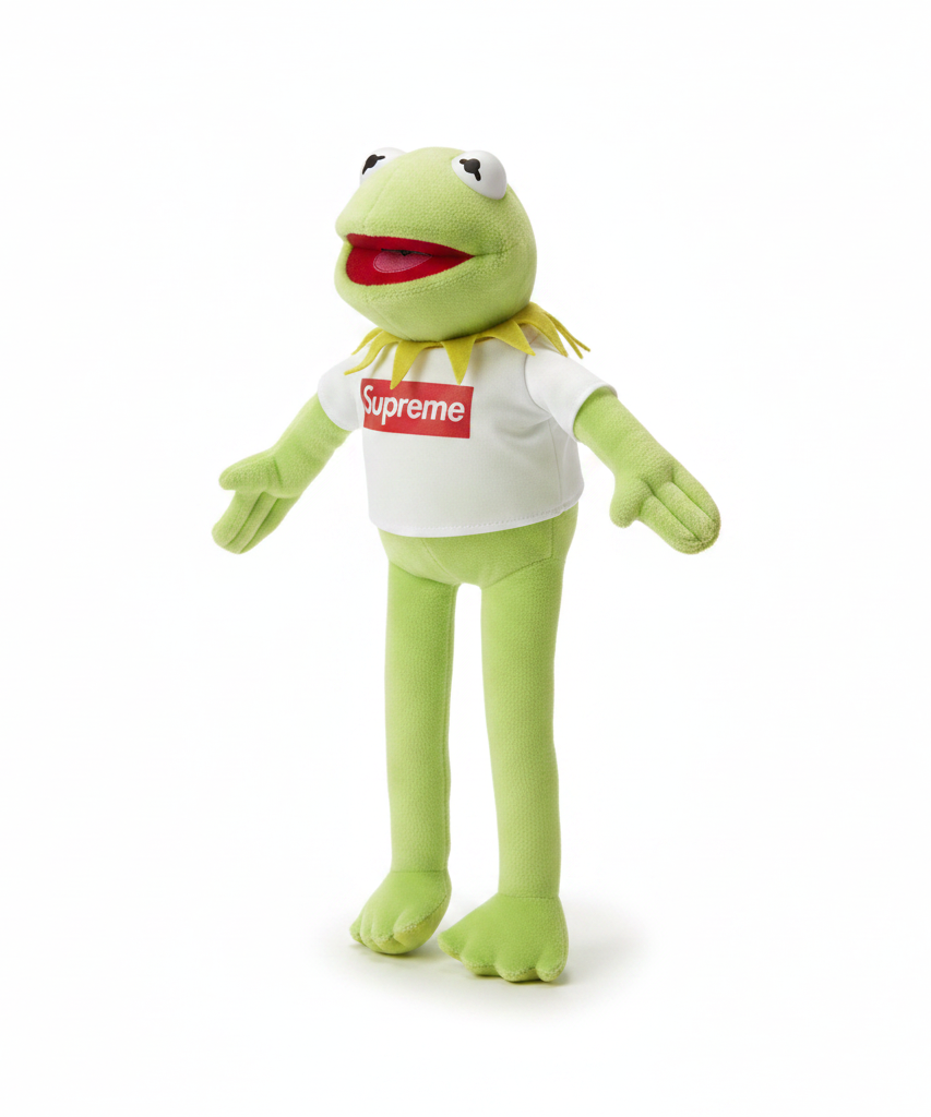 Kermit the Frog Plush with Supreme T-Shirt