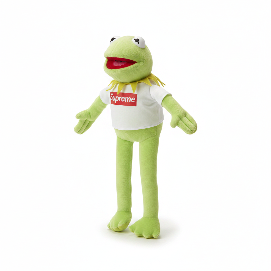 Kermit the Frog Plush with Supreme T-Shirt