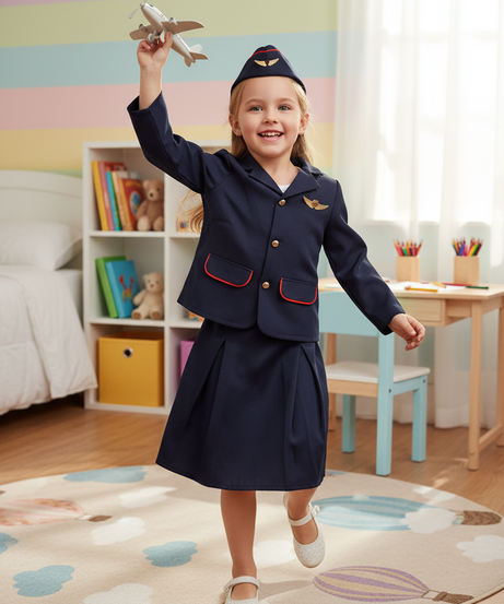 Kids' Airline Professional Dress-Up Girl Costume Set