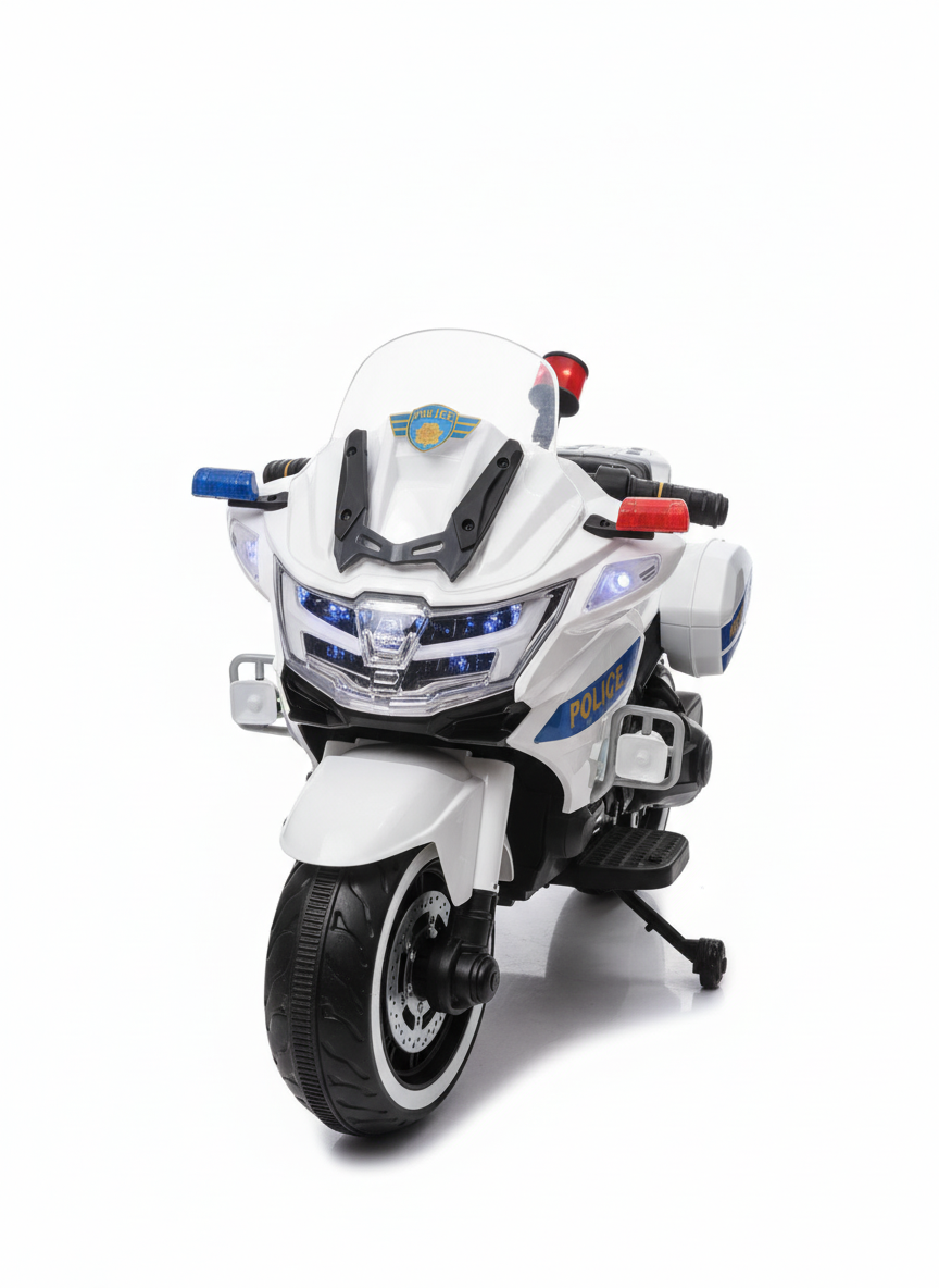 Kids' Electric Police Motorcycle Ride-On Toy