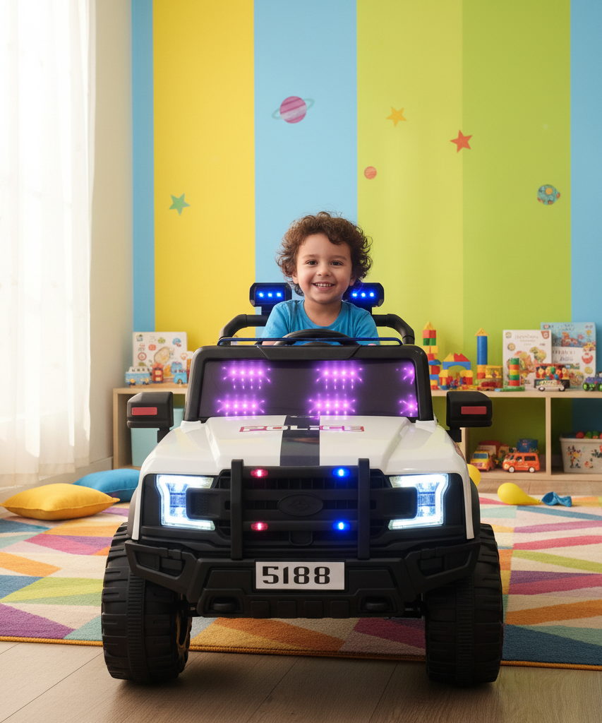 Kids Electric Ride-On Police Truck 5188