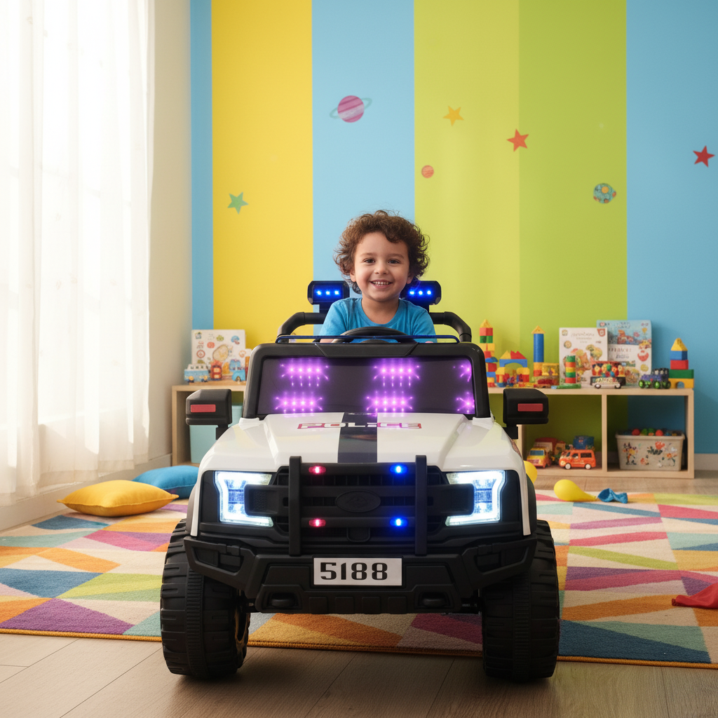 Kids Electric Ride-On Police Truck 5188