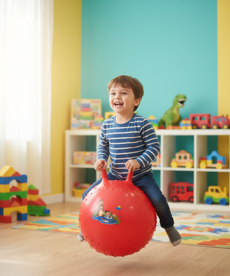 Kids' Red Hopper Ball with Handles ( 45 cm )