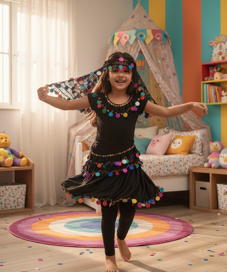 Kids' Sparkling Arabian Princess Costume Set