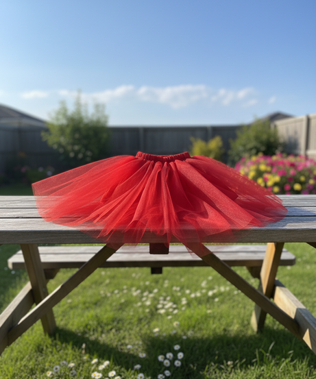 Kids' Classic Red Tulle Tutu Skirt