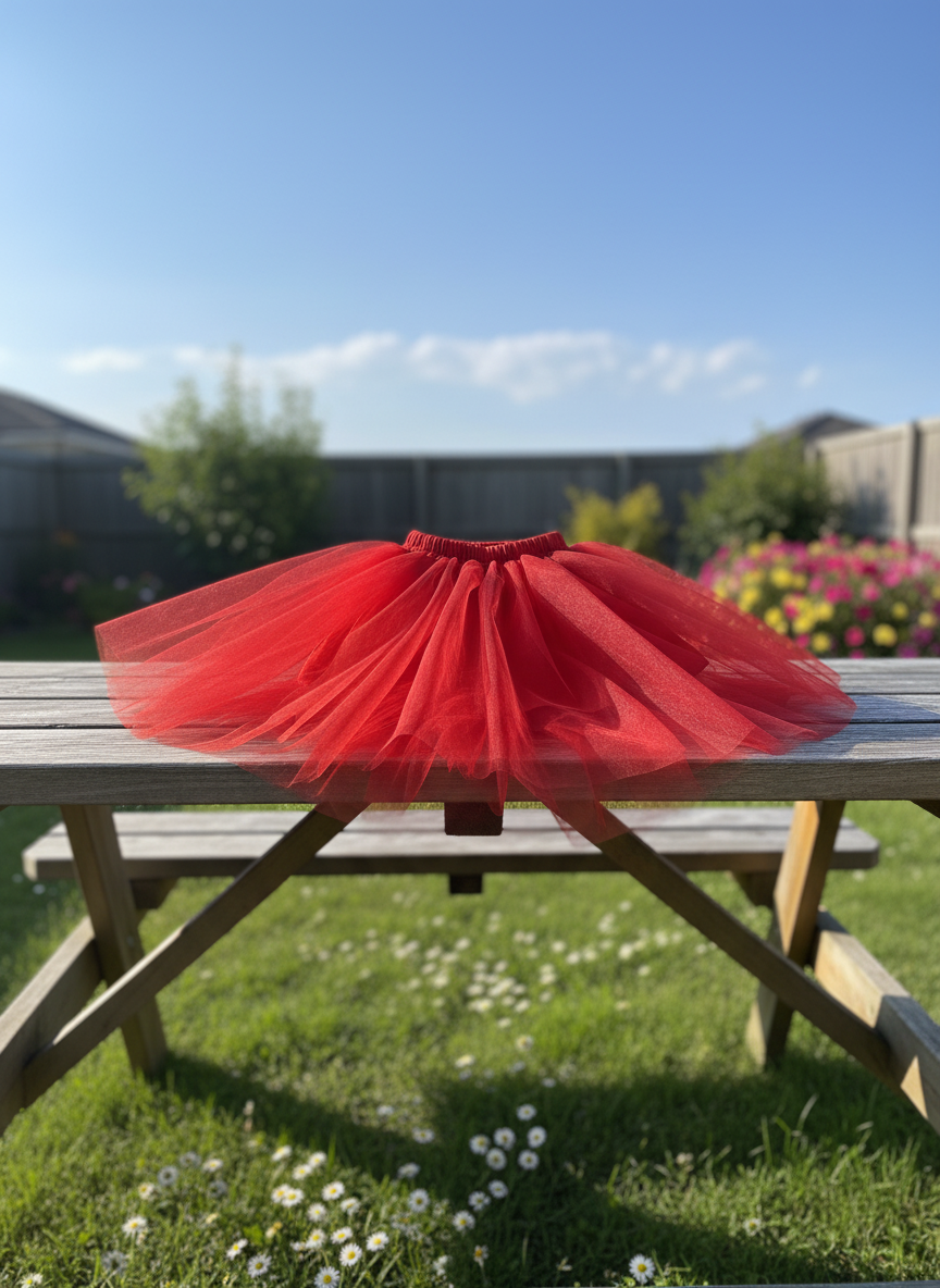 Kids' Classic Red Tulle Tutu Skirt