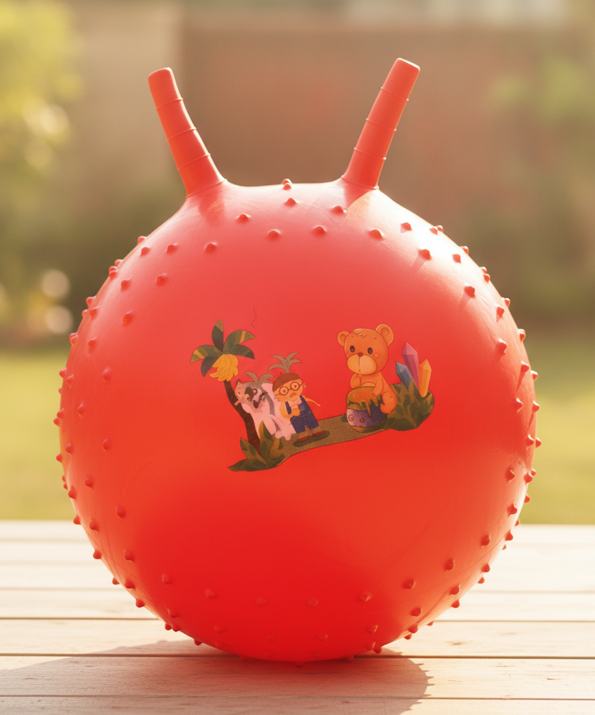 Kids' Red Textured Bouncy Hopper Ball