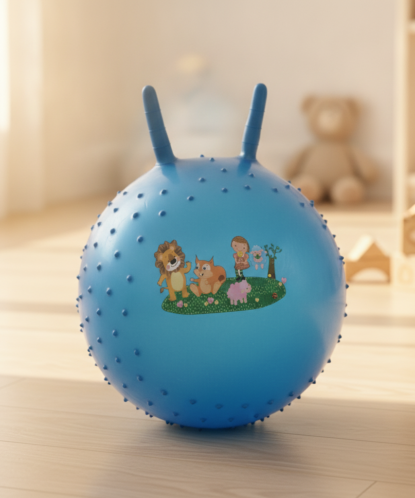 Kids' Textured Blue Hopper Ball with Handles