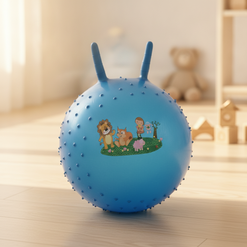 Kids' Textured Blue Hopper Ball with Handles