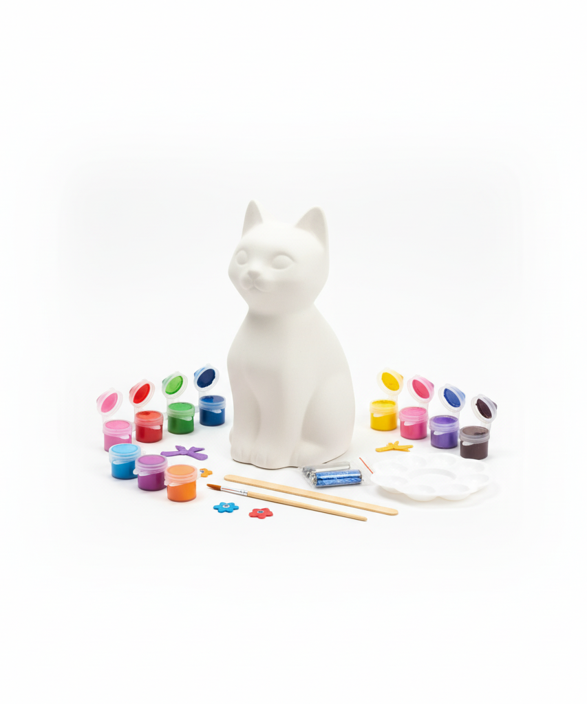 Klever Kids Kits: Paint Your Cat Lamp Painting Kit