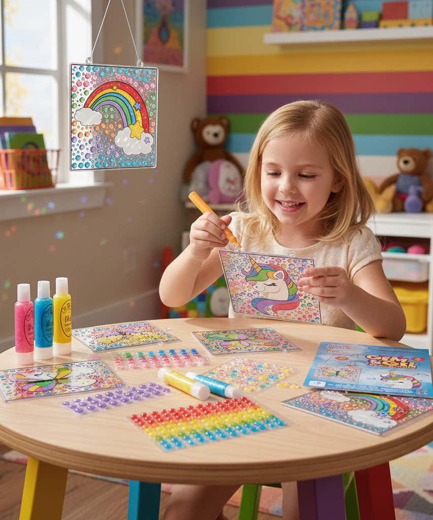 Klever Kitsch Make Your Own Gem & Gel Suncatcher Kit