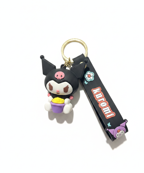 Kuromi Popcorn Bucket Character Keychain