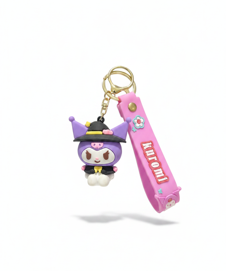 Kuromi Witch Hat Silicone Keychain