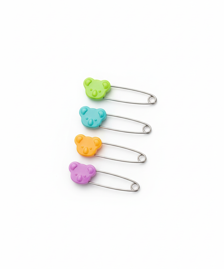 LA FRUTA Baby Animal Head Safety Pins (4 Pcs)