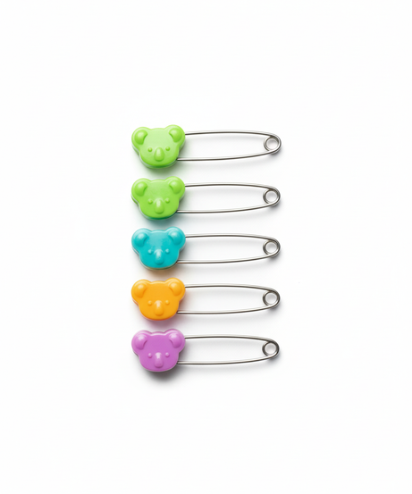 LA FRUTA Baby Animal Head Safety Pins (4 Pcs)