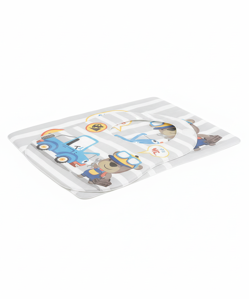 LA FRUTTA Baby Bibs & Eating Mat (Mechanic Bear & Truck Design)