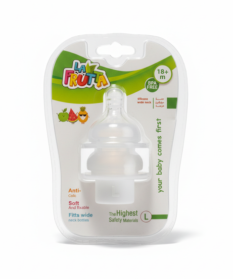 LA FRUTTA Silicone Wide Neck Nipple (Size L)