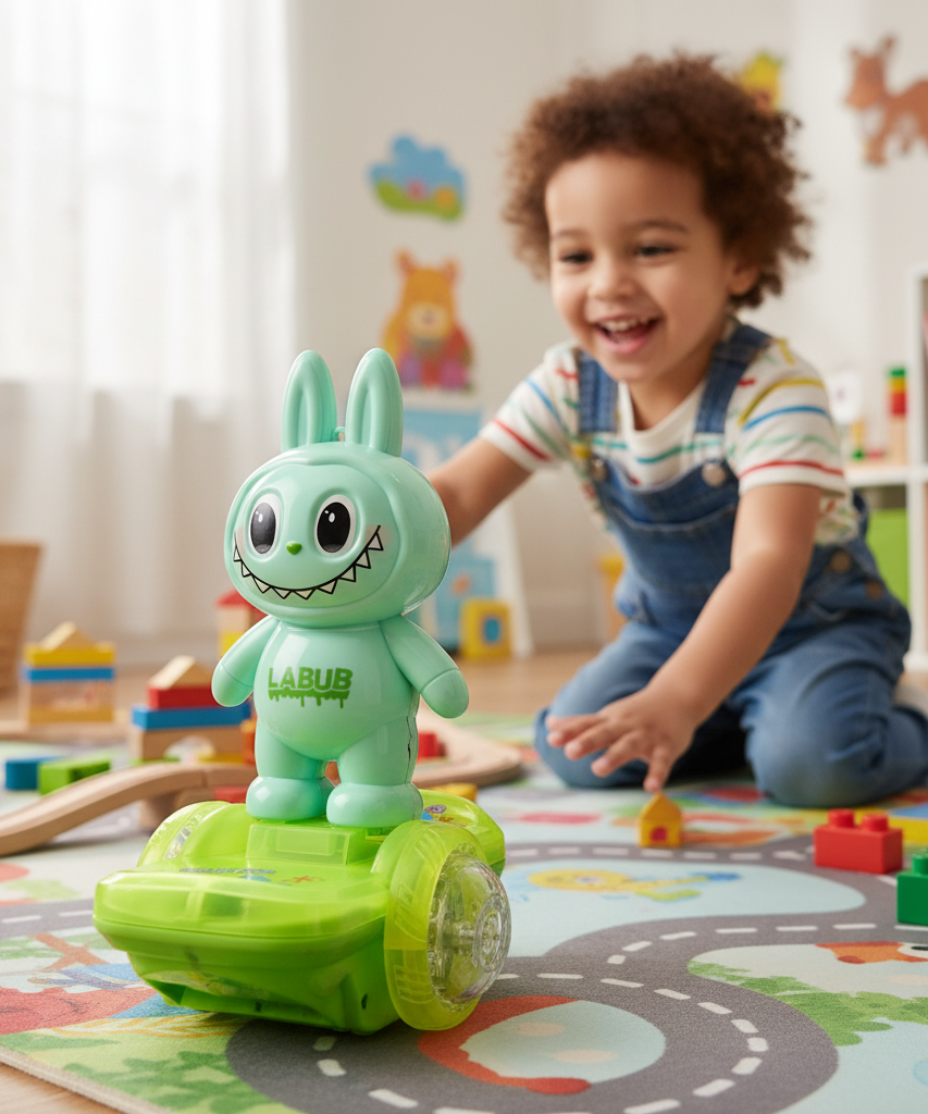 LABUB Stunt Wind-Up Bunny Car