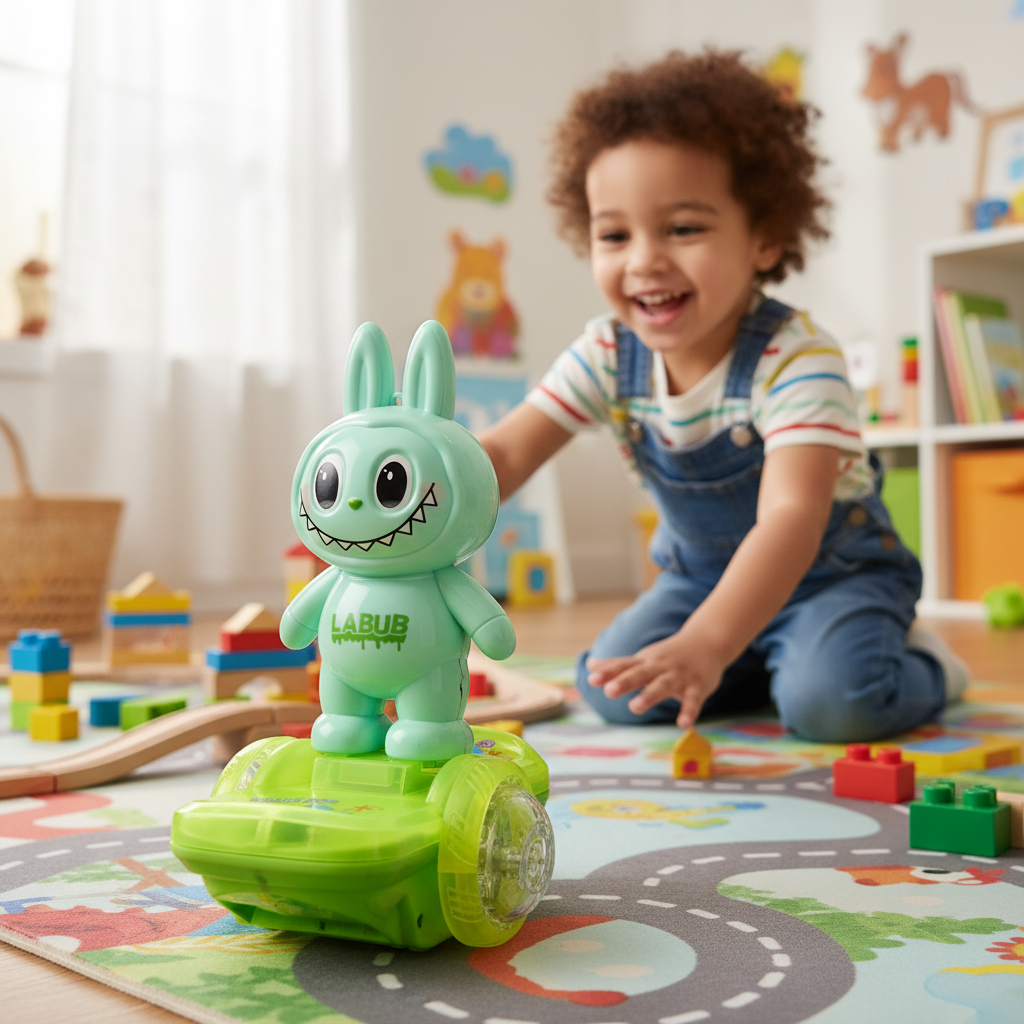 LABUB Stunt Wind-Up Bunny Car